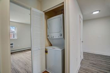 Washer/dryer in select units